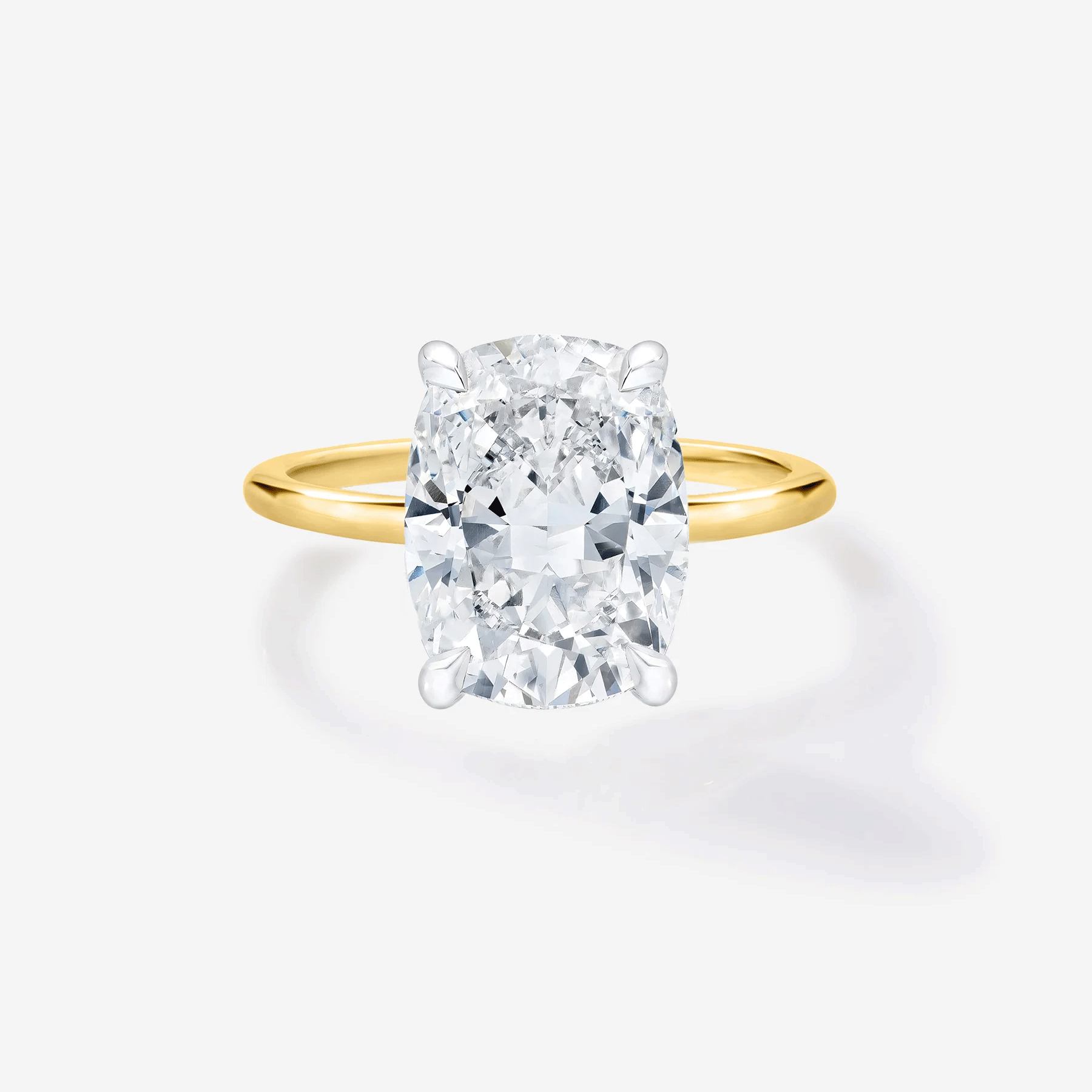 Certified IGI Cushion-Cut Lab-Grown Diamond Solitaire Ring
