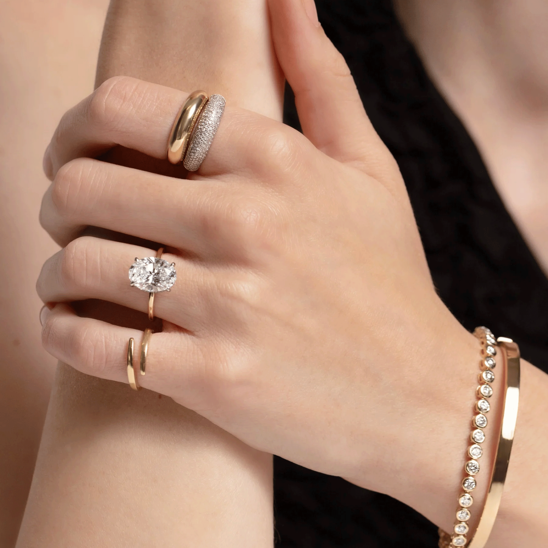 Certified IGI Oval Lab-Grown Diamond Solitaire Ring