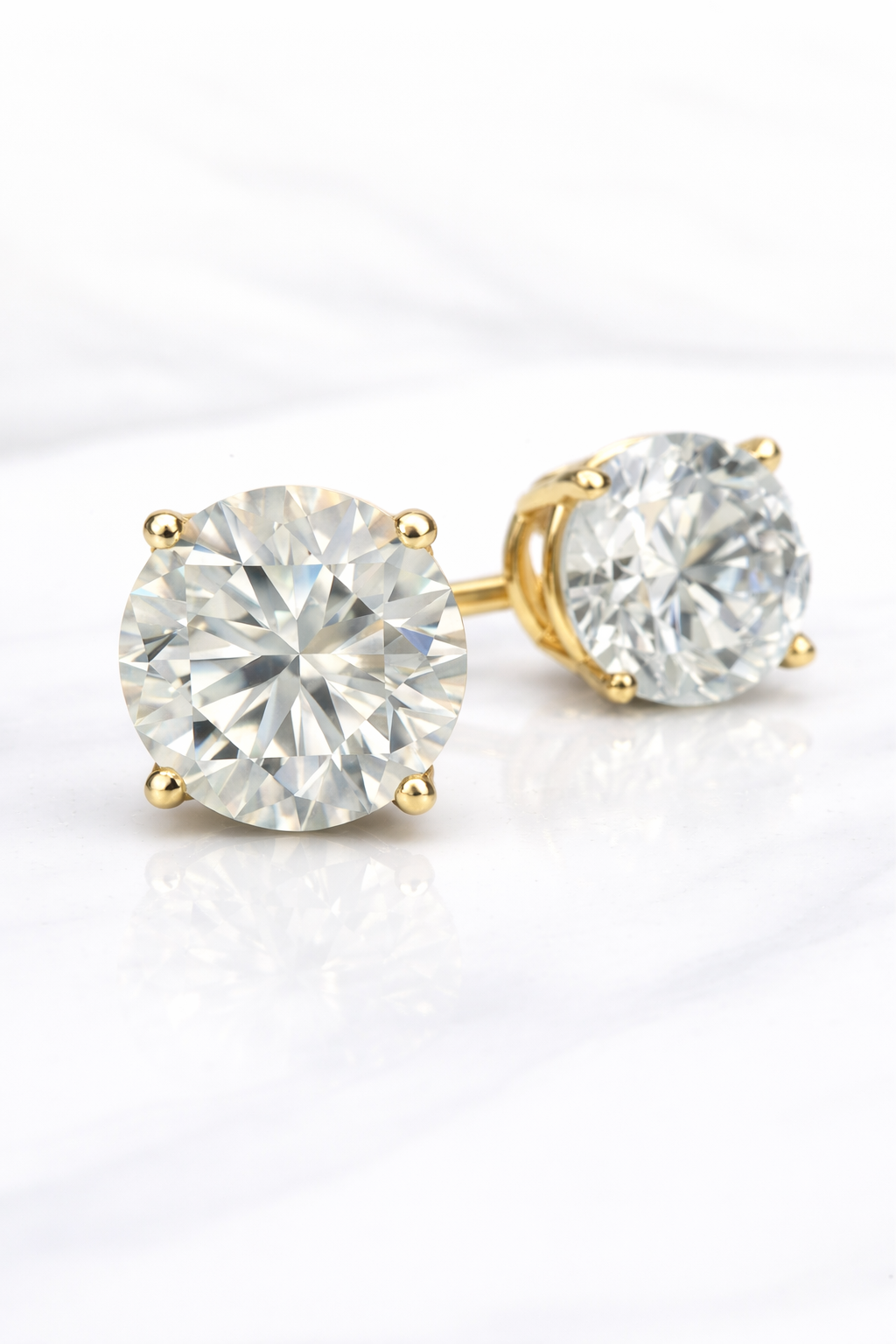 Certified LGD Classic Four Prong Stud Earrings