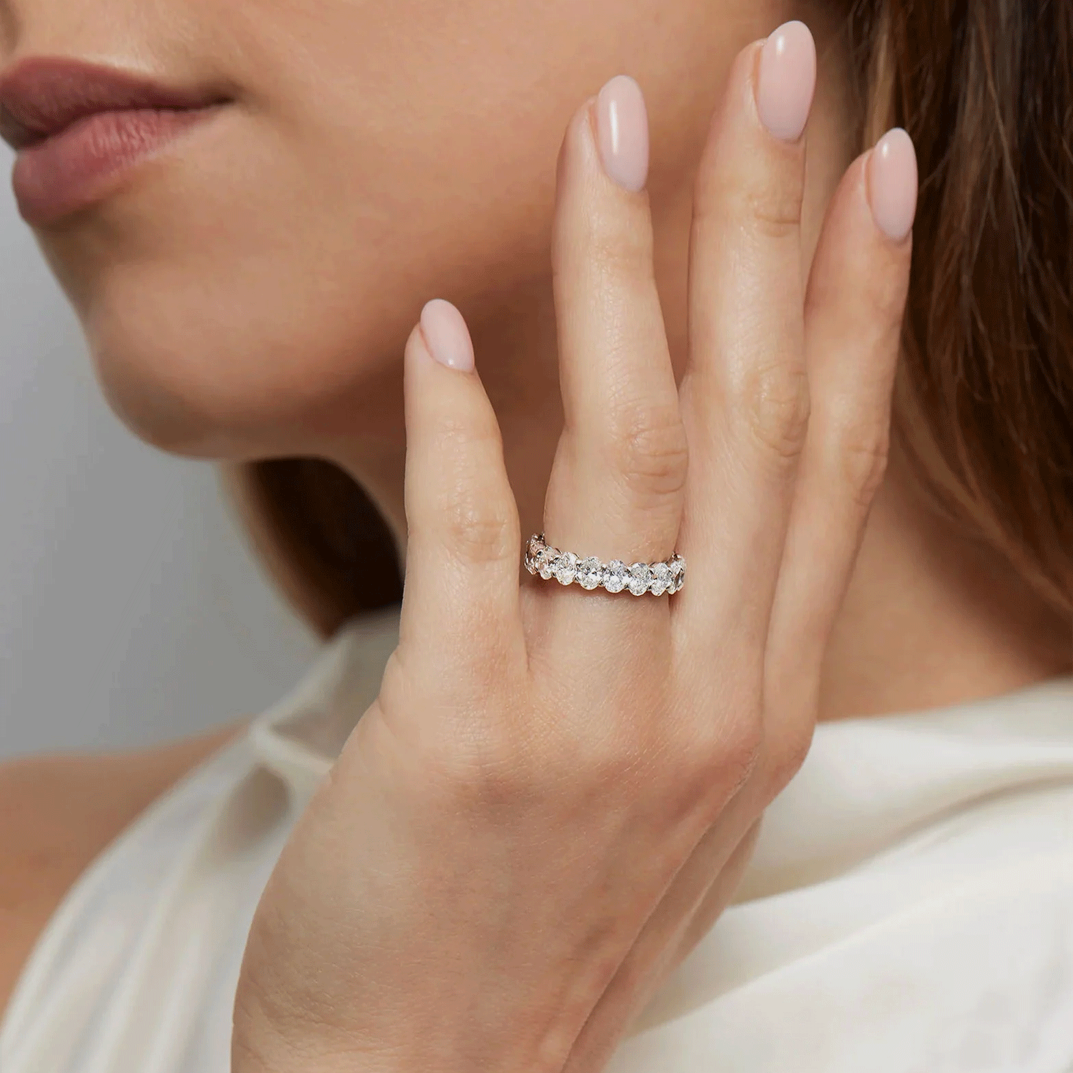 Certified IGI Oval Lab-Grown Diamond Eternity Band