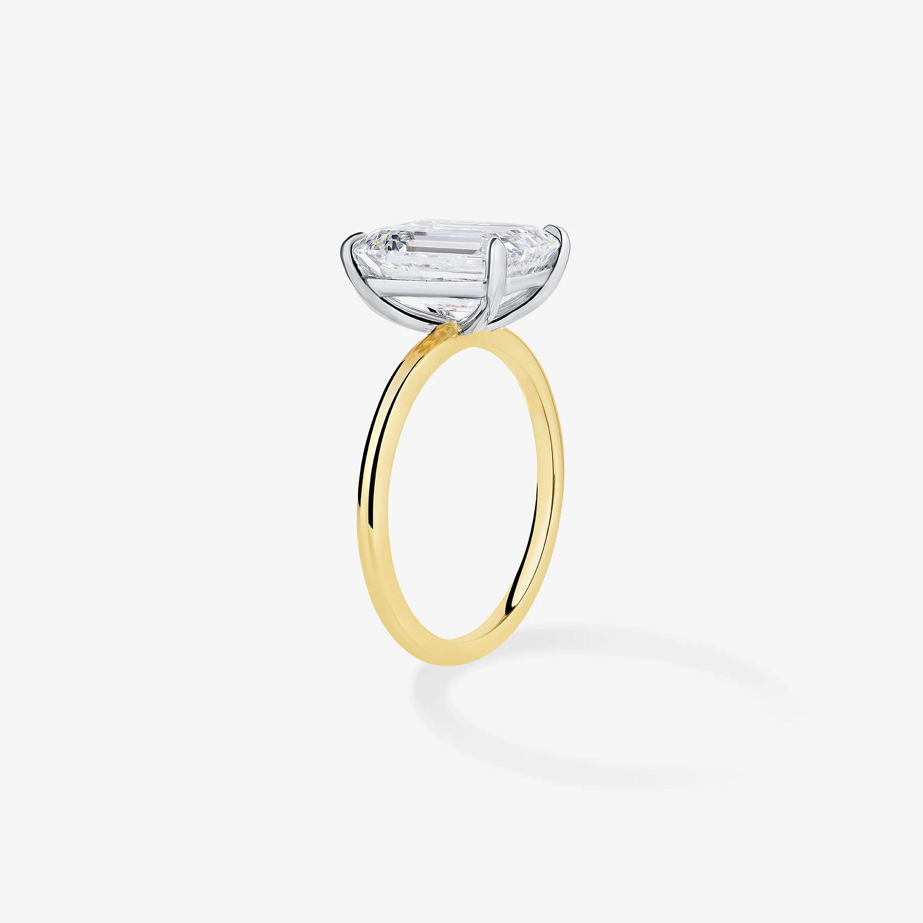 Certified IGI Emerald-Cut Lab-Grown Diamond Solitaire Ring