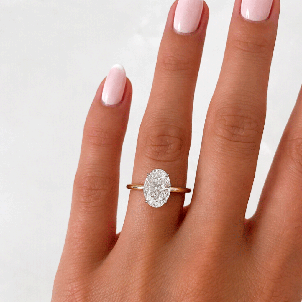 Certified IGI Oval Lab-Grown Diamond Solitaire Ring